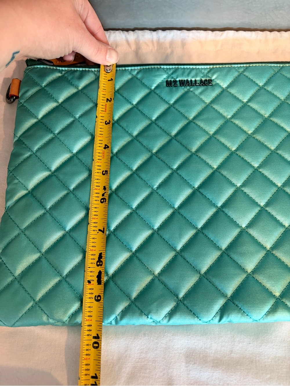 MZ Wallace Large Metro Pouch Aqua Teal - Picture 3 of 11